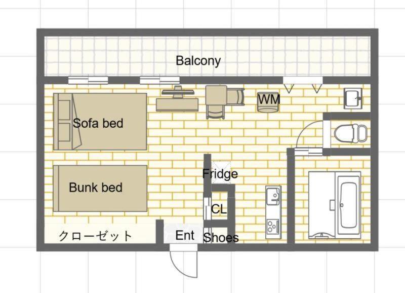 Nishishinjuku Colorbee Apart Big Balcony